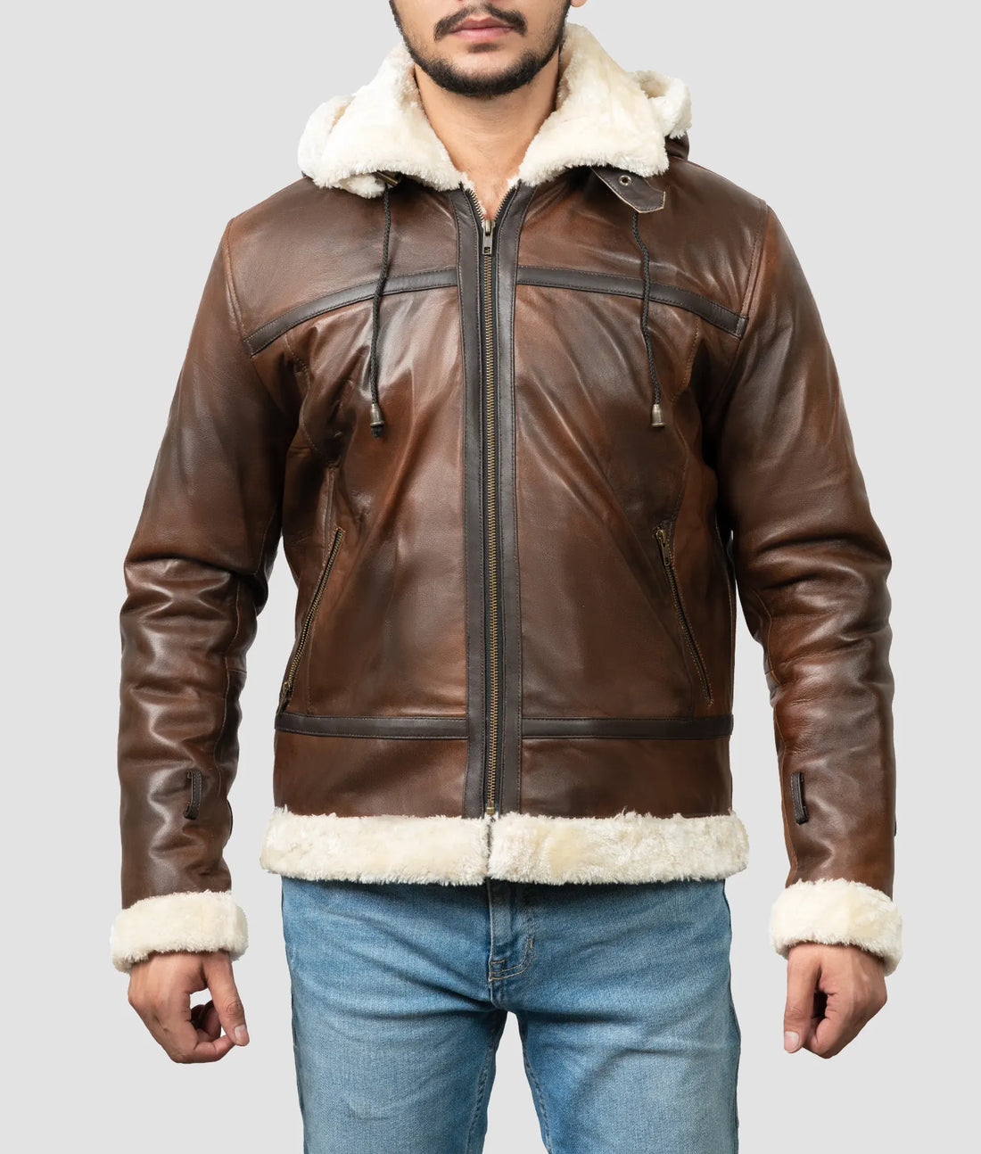 Andrew Mens Hilton B-3 Aviator Bomber Jacket | Mens Hilton B-3 Aviator Bomber Jacket-1