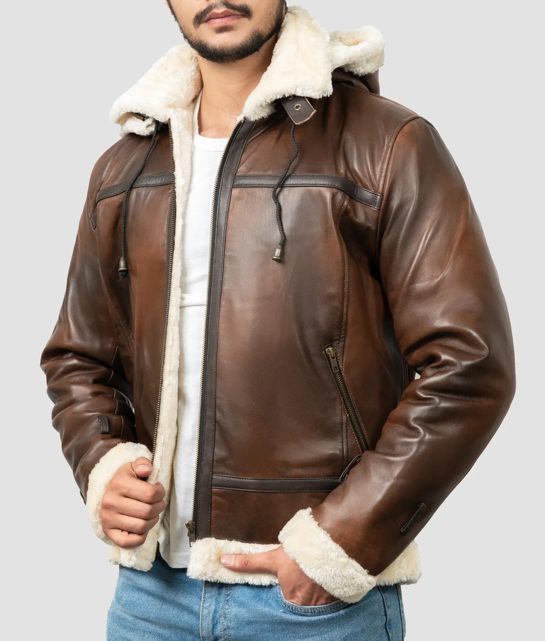 Andrew Mens Hilton B-3 Aviator Bomber Jacket | Mens Hilton B-3 Aviator Bomber Jacket-1