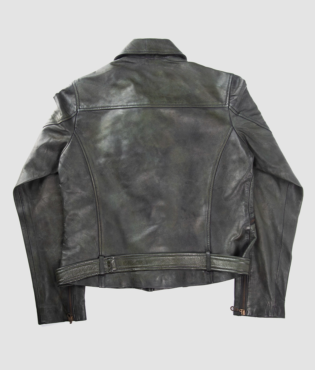 Brandy Womens Distressed Black Leather Biker Jacket | Womens Distressed Black Leather Biker Jacket-1