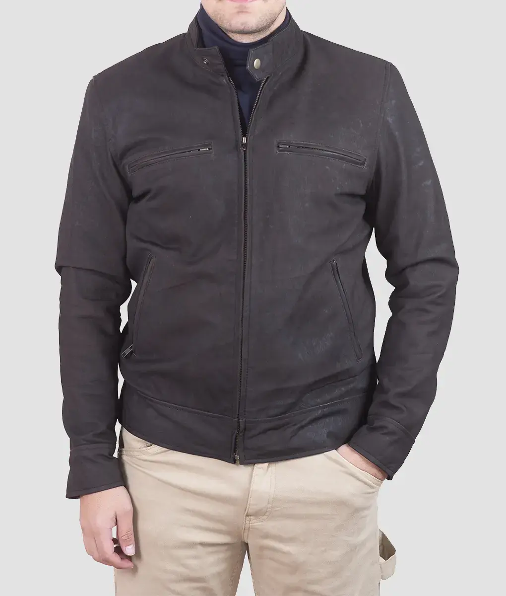Brian Mens Brown Leather Jacket My Store