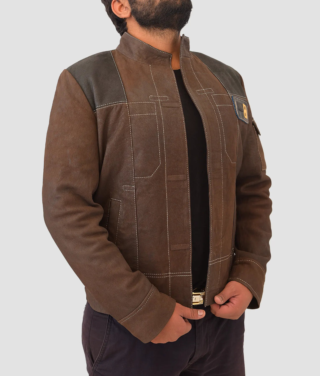 Bruce Mens Brown Suede Jacket | Mens Brown Suede Jacket-1