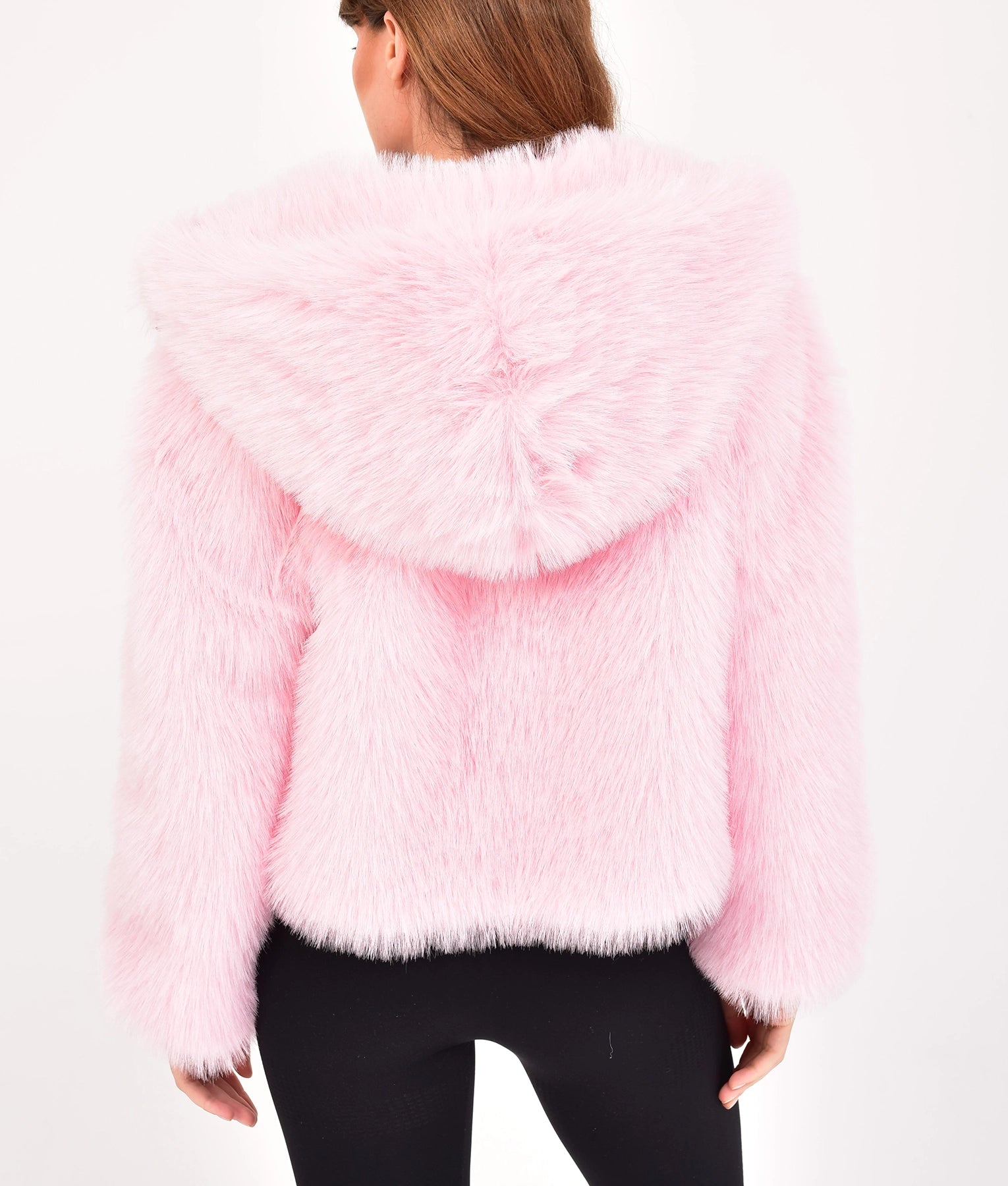 Cathleen Women's Pink Fur Jacket | Women's Pink Fur Jacket-2