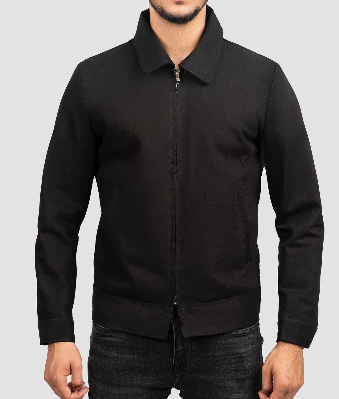 Marty Mens Black Cotton Jacket | Mens Black Cotton Jacket-1