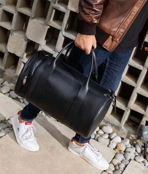 Men’s Black Travel Duffle Bag | Black Travel Duffle Bag-7
