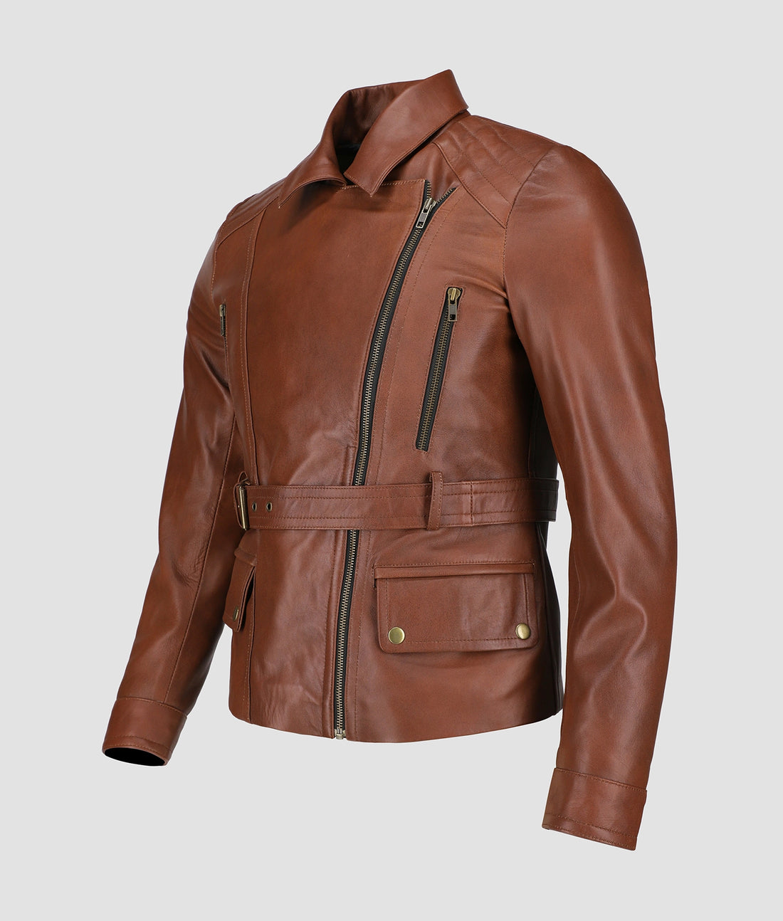 Nora Womens Brown Leather Jacket | Womens Brown Leather Jacket-1