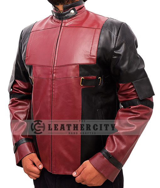 Deadpool Ryan Reynolds Leather Jacket Left
