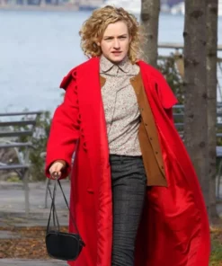 Julia Gardner Modern Love Red Coat