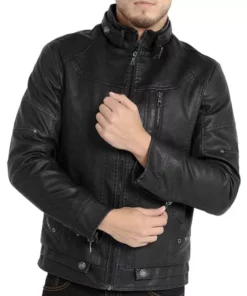 Wilmer Black Leather Jacket